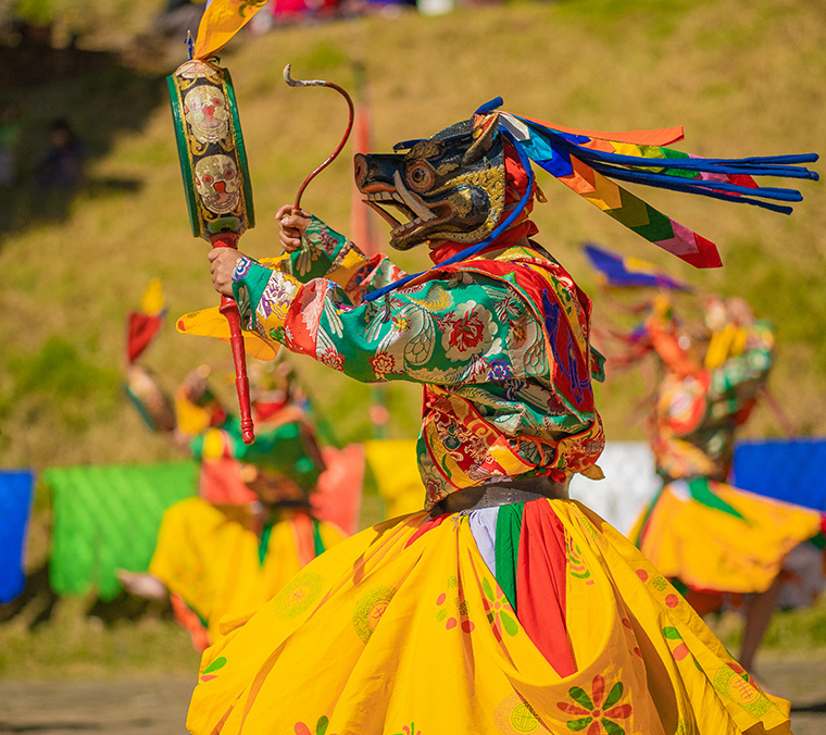 Traditional Bhutanese mask dance