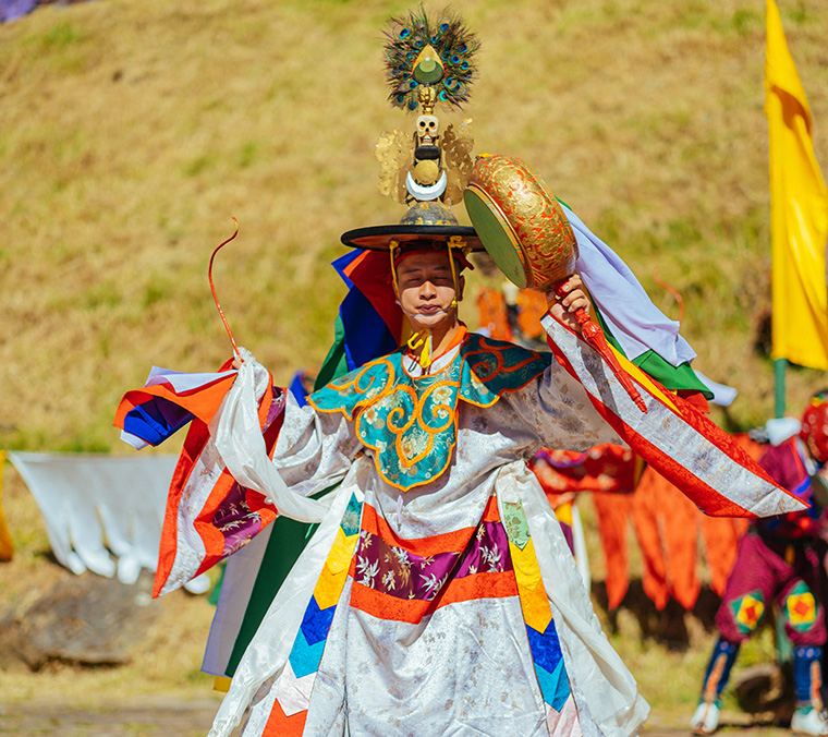 Traditional mask dance in Bhutan